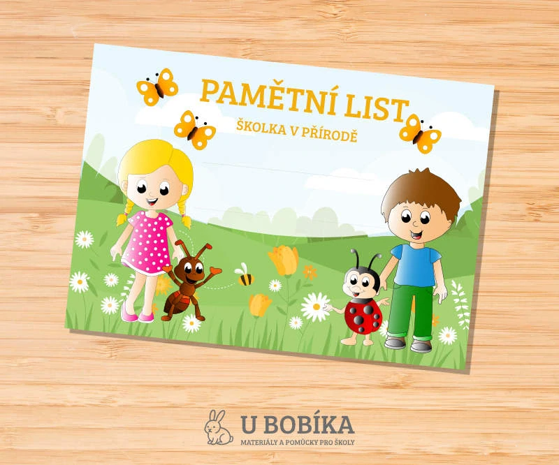 Pamětní list - Školka v přírodě