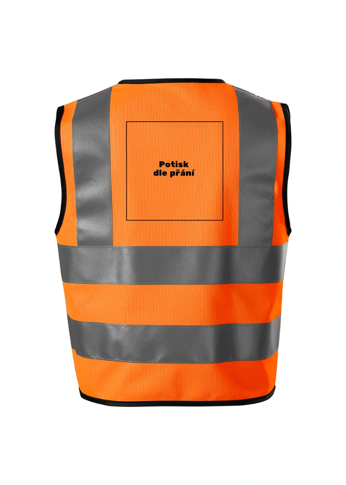 Reflexní vesta dětská včetně potisku - oranžová