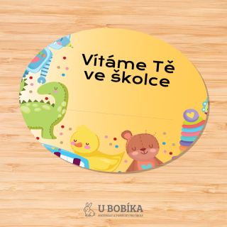 Samolepící jmenovka na skřínku dítěte - motiv 2