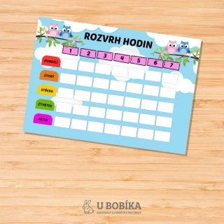 Rozvrh hodin - Sovičky